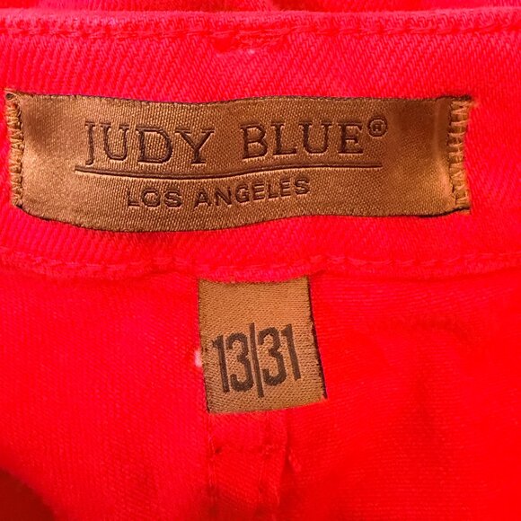 Judy Blue Red Skinny Jeans Size 13/31 - Picture 9 of 12